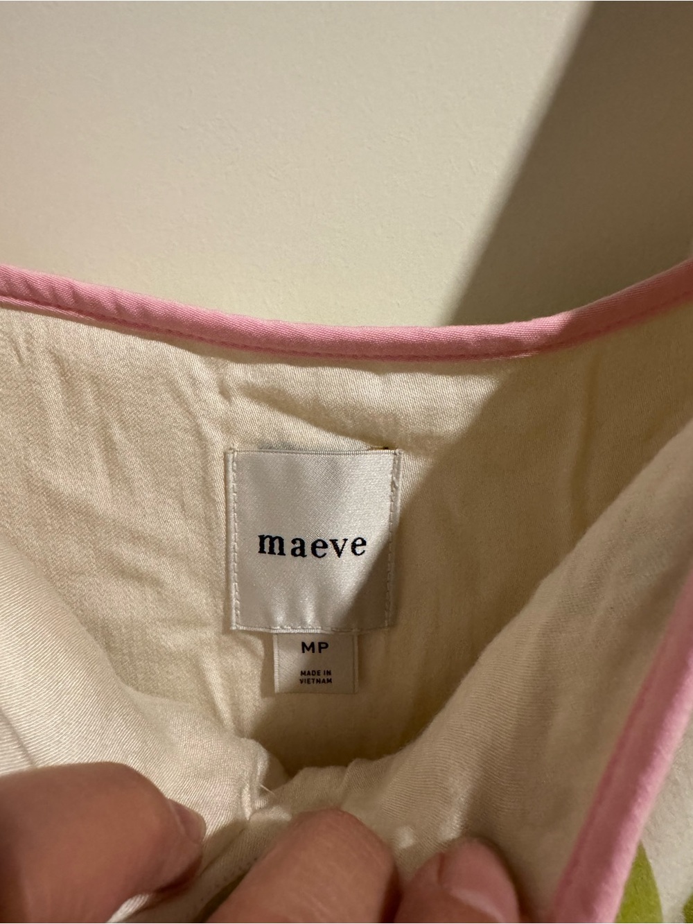 Anthropologie Maeve Green & Pink Striped Midi Dress - Picture 3 of 6